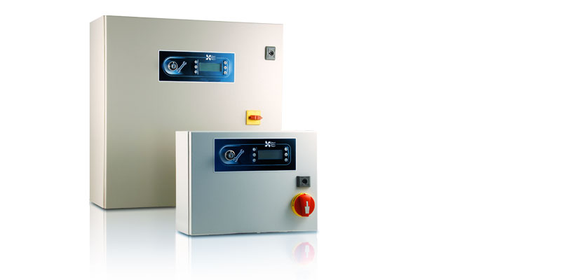 Elektrický panel pro regulaci rychlosti a výkonu u výměníků tepla